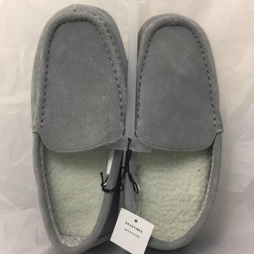 Men’s suede slippers. Goodfellow and Co.
